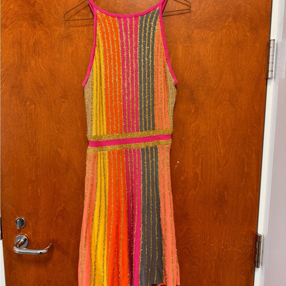 Colorful Striped Sleeveless Dress